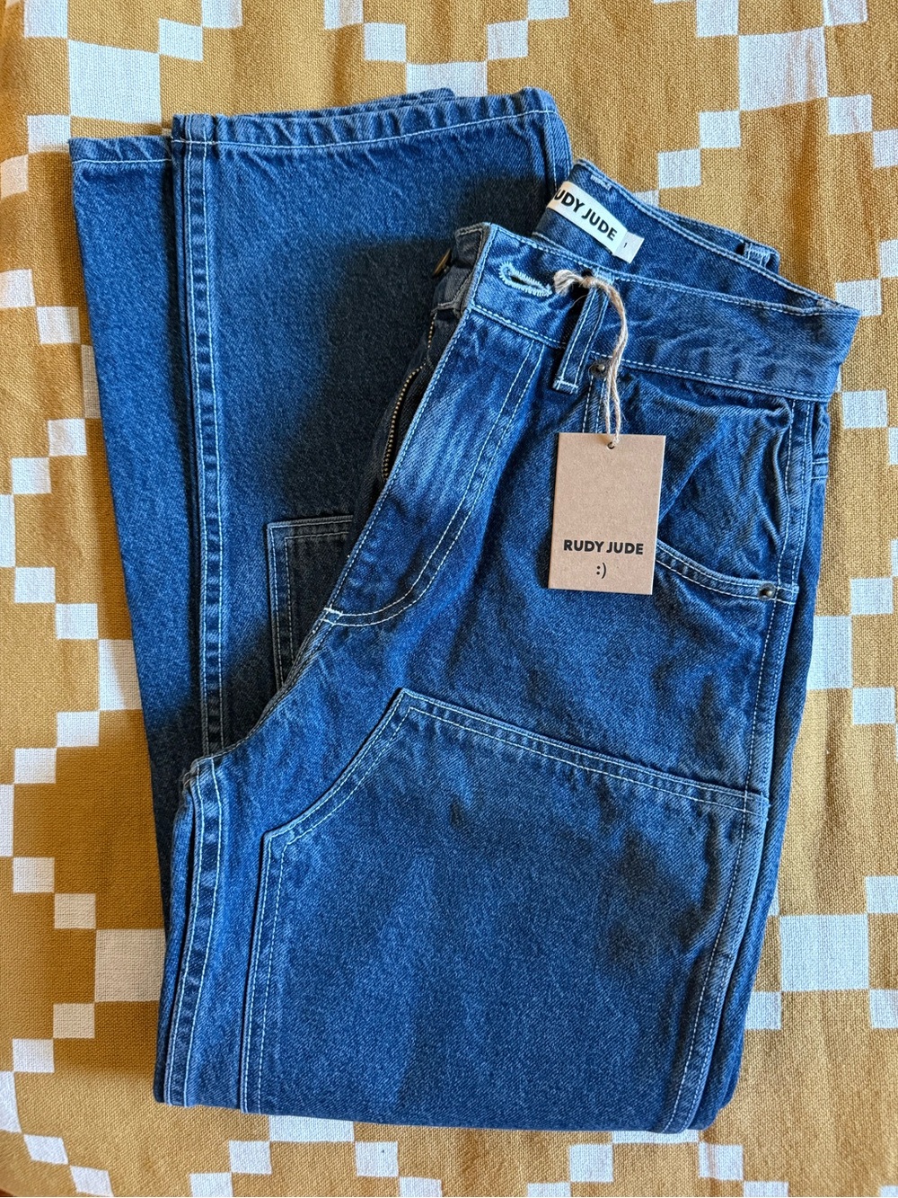 Rudy Jude Adult Utility Jeans - Tumbled Classic Indigo (with the OG patch)